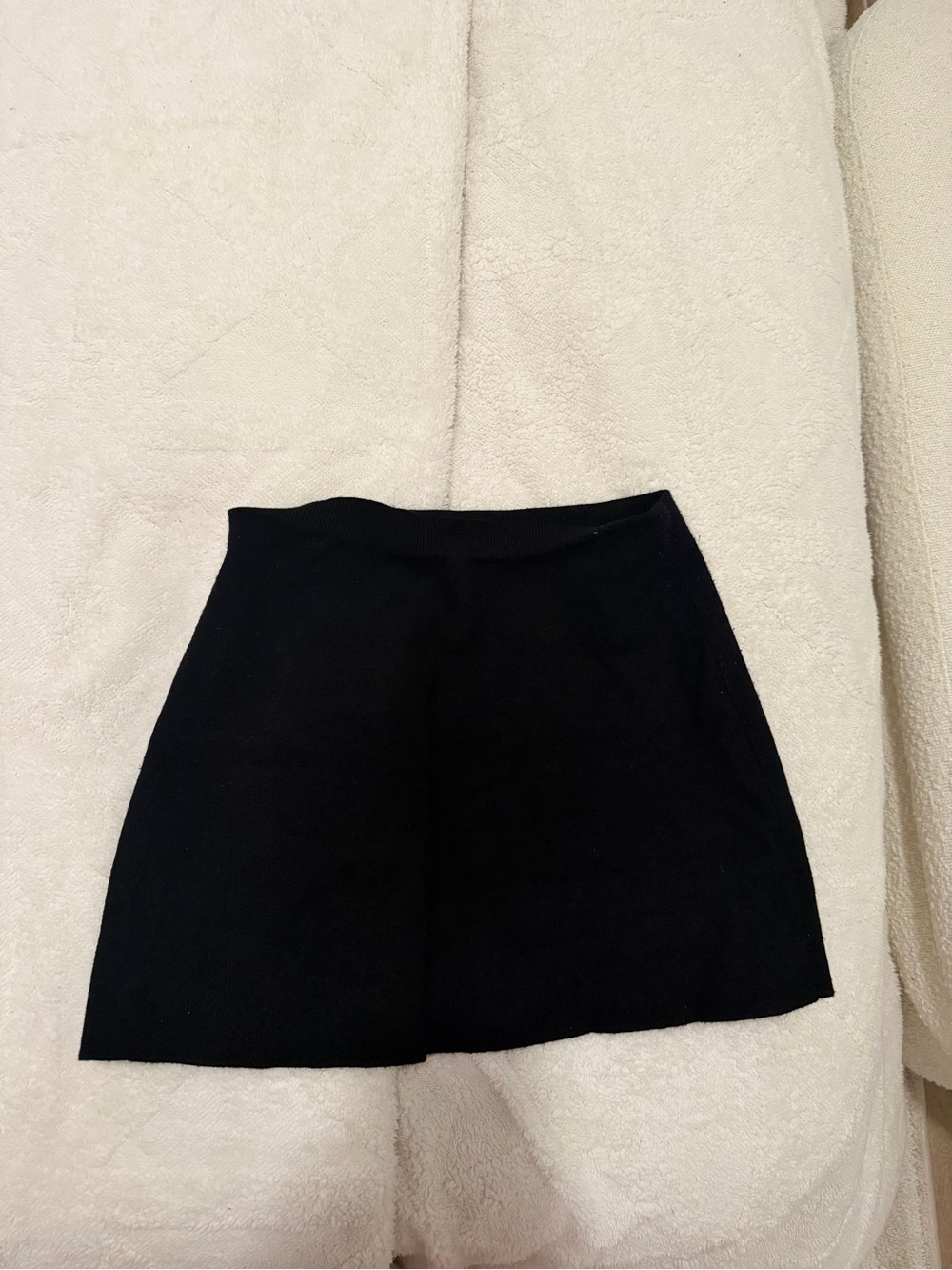 Black Women's A-Line Knit Skirt